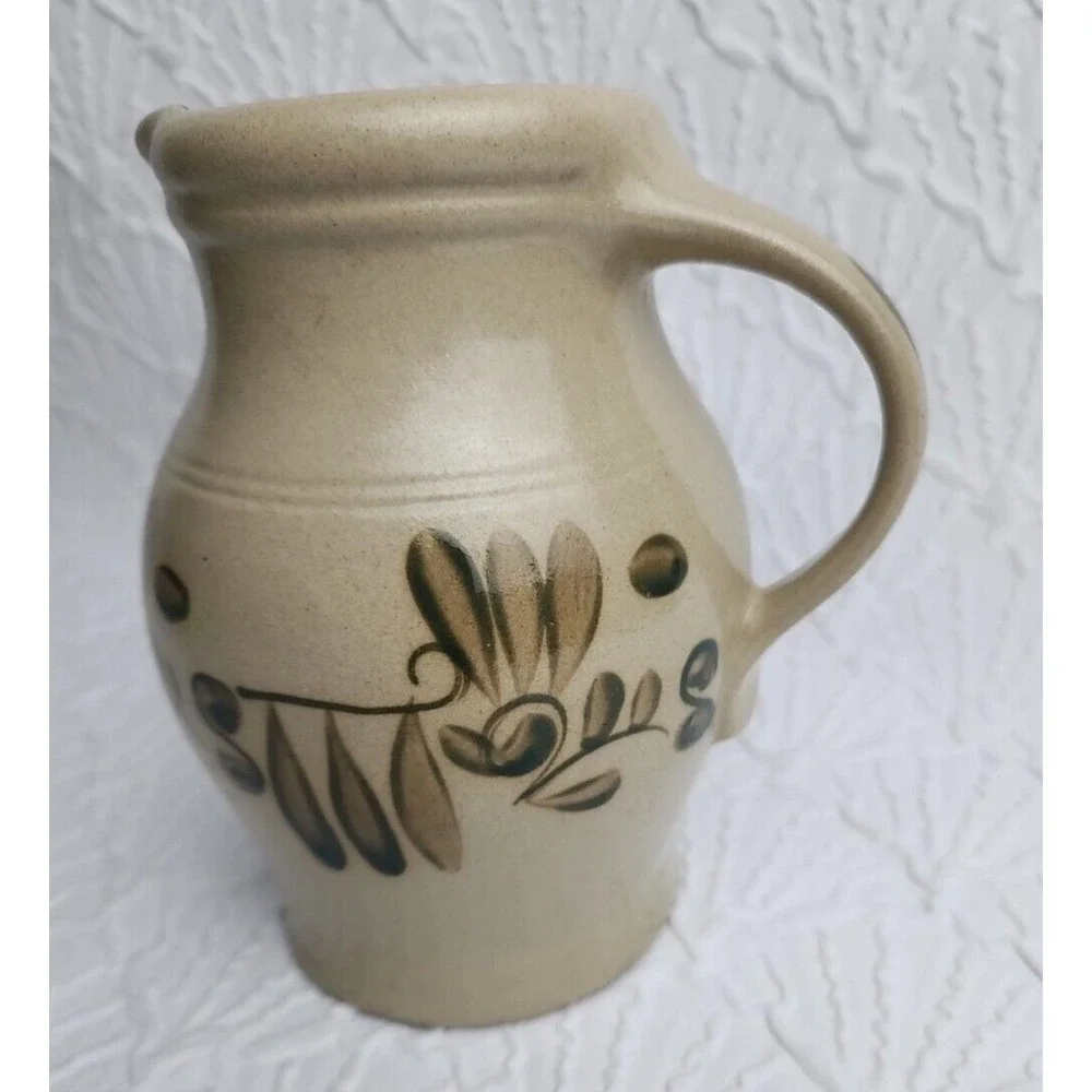 BBP Beaumont Brothers Pottery Pitcher Salt‎ Glaze Stoneware Rustic Primitive